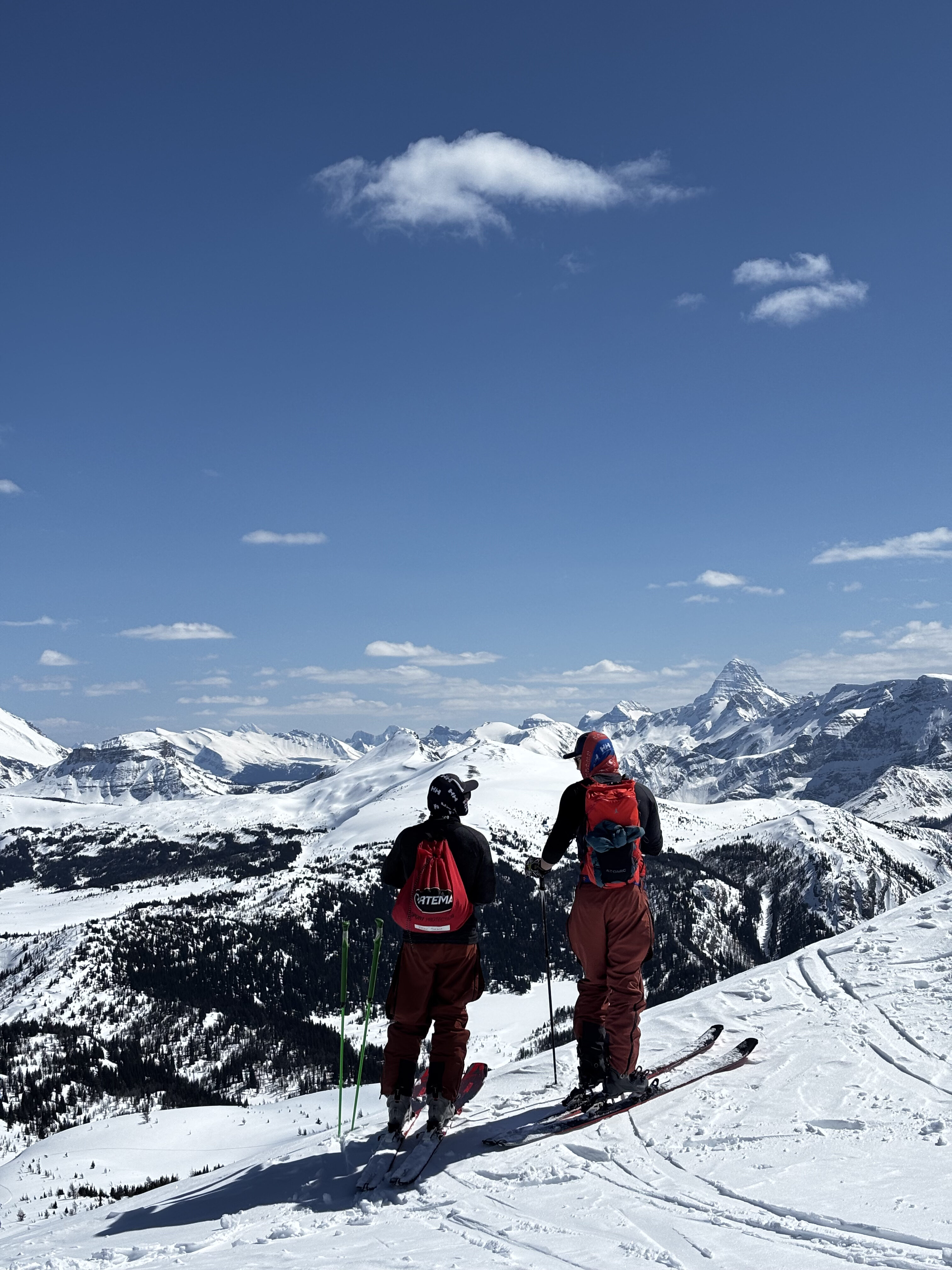 Enjoying the view of Mt Assiniboine