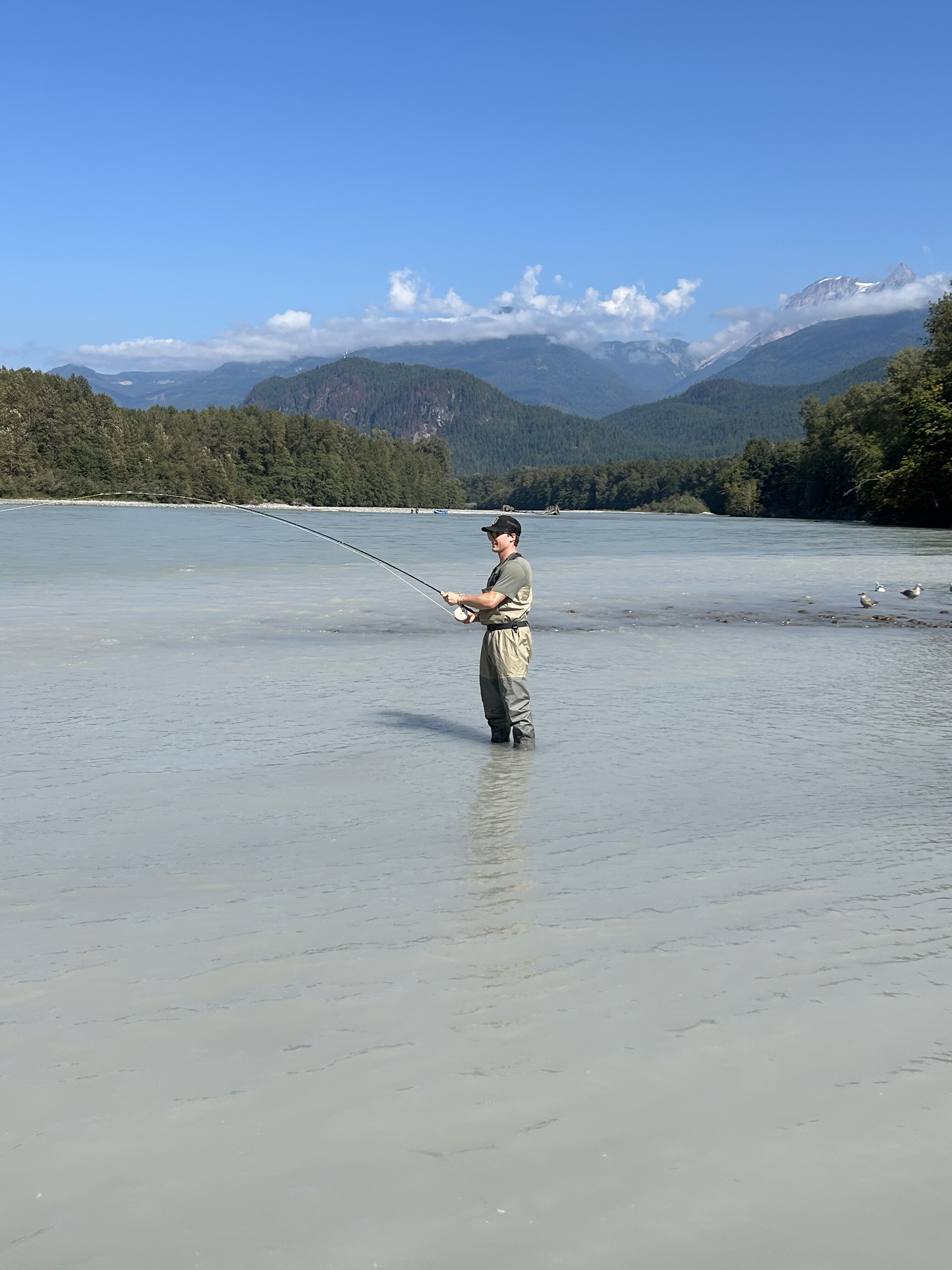 Fishing the Squamish river.