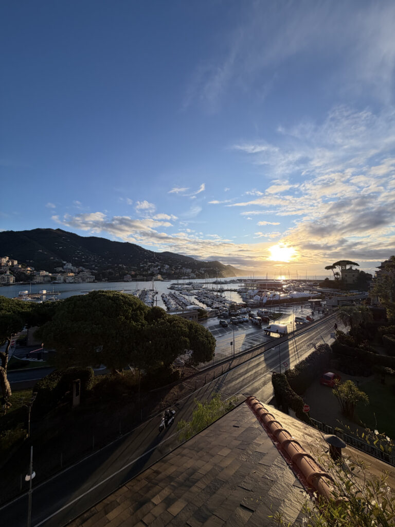 The view from our apartment in Rapallo