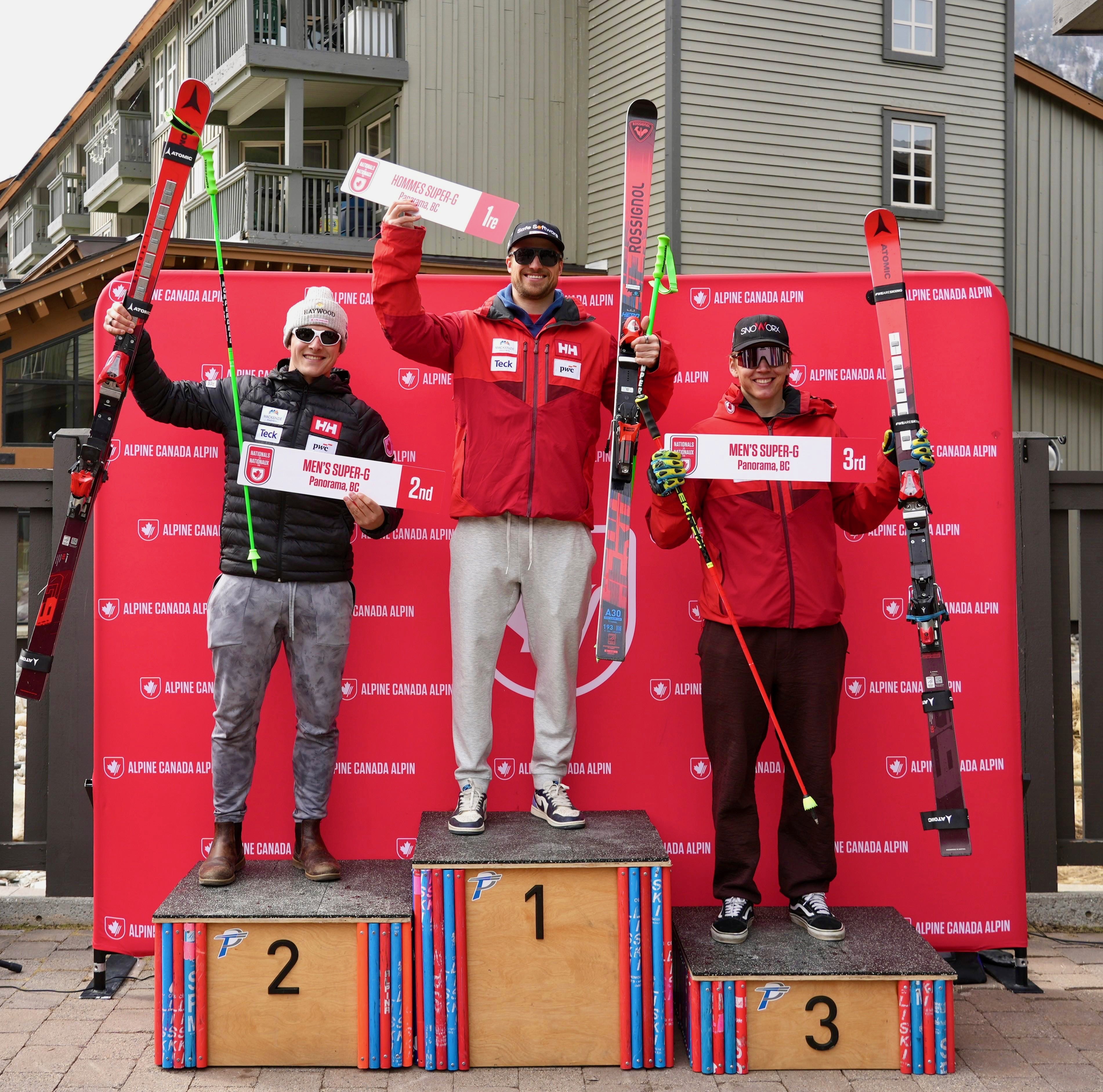 Canadian National super-G podium