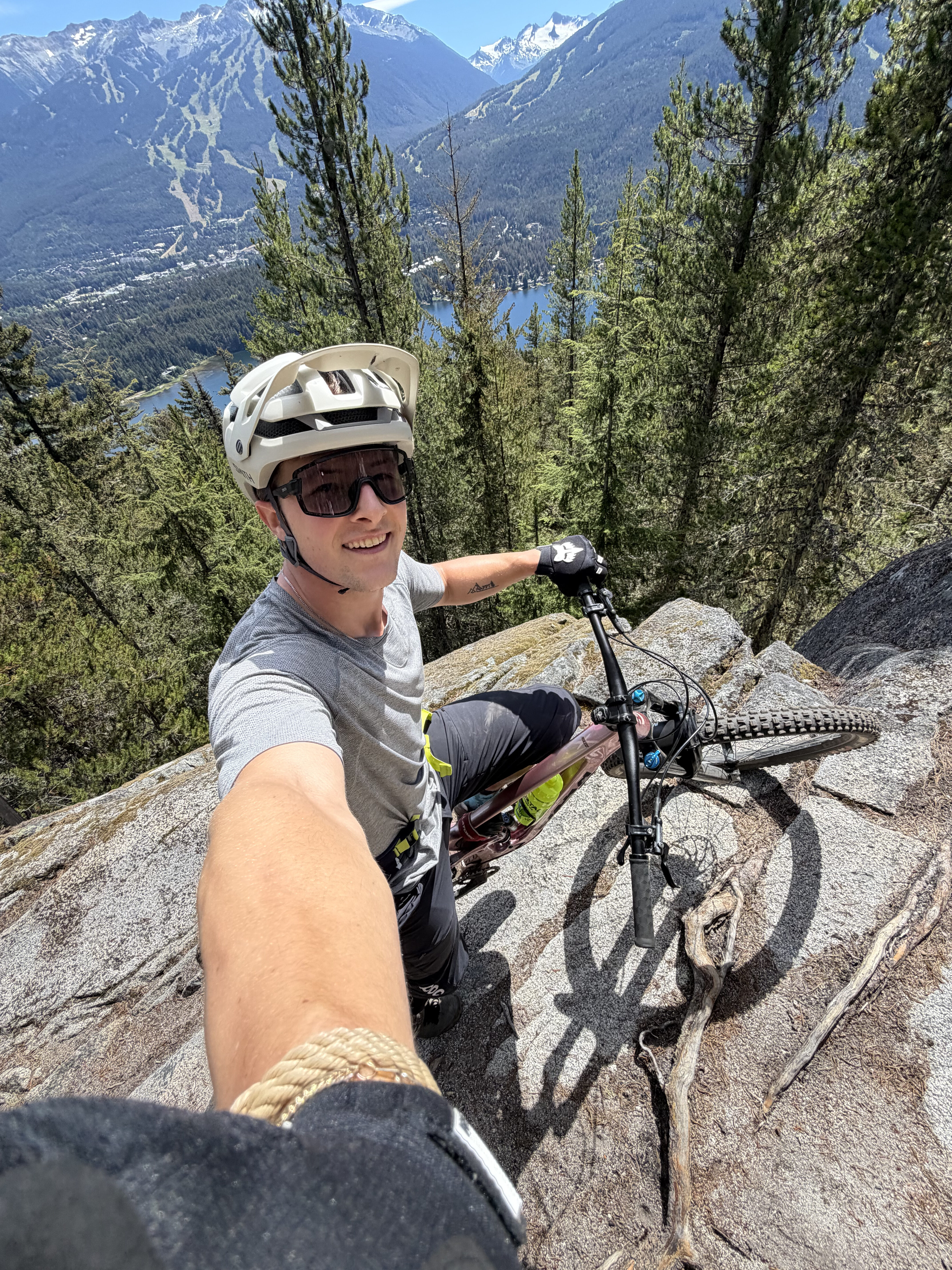 Enjoying my last mountain bike ride before heading to Chile