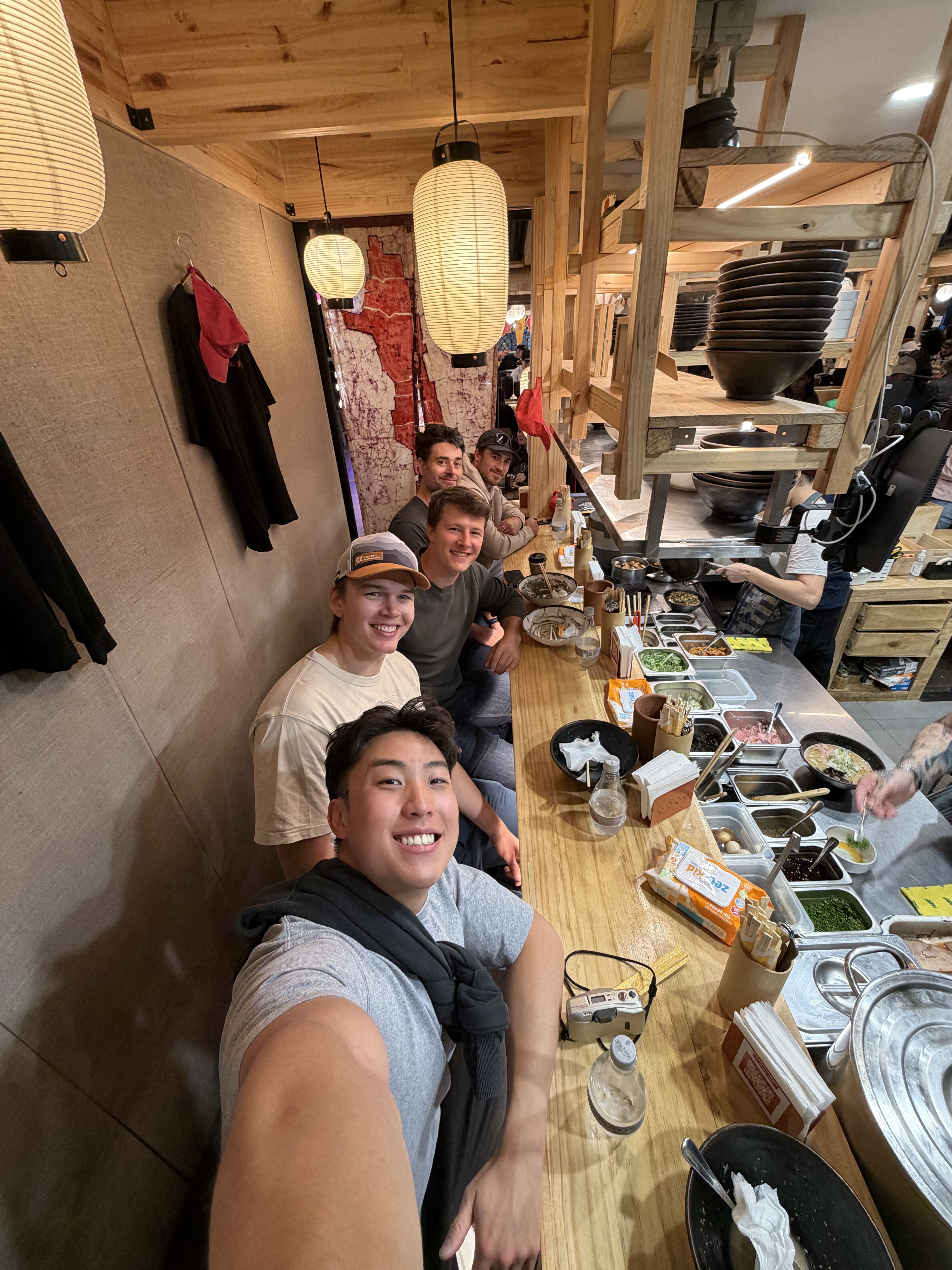 Enjoying some hole-in-the-wall ramen at MUT.