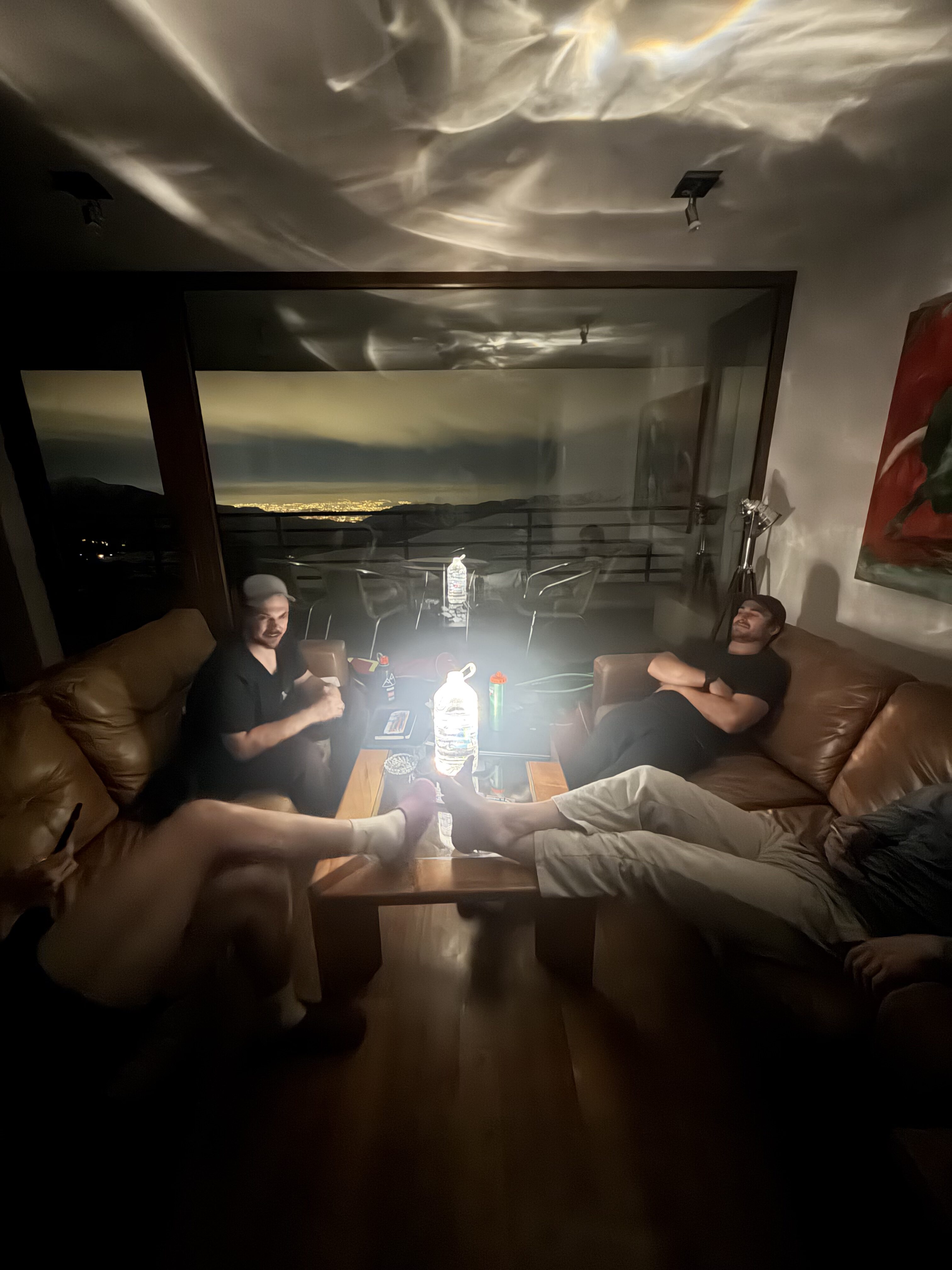 Sharing some stories instead of looking at our phones while the power was out.